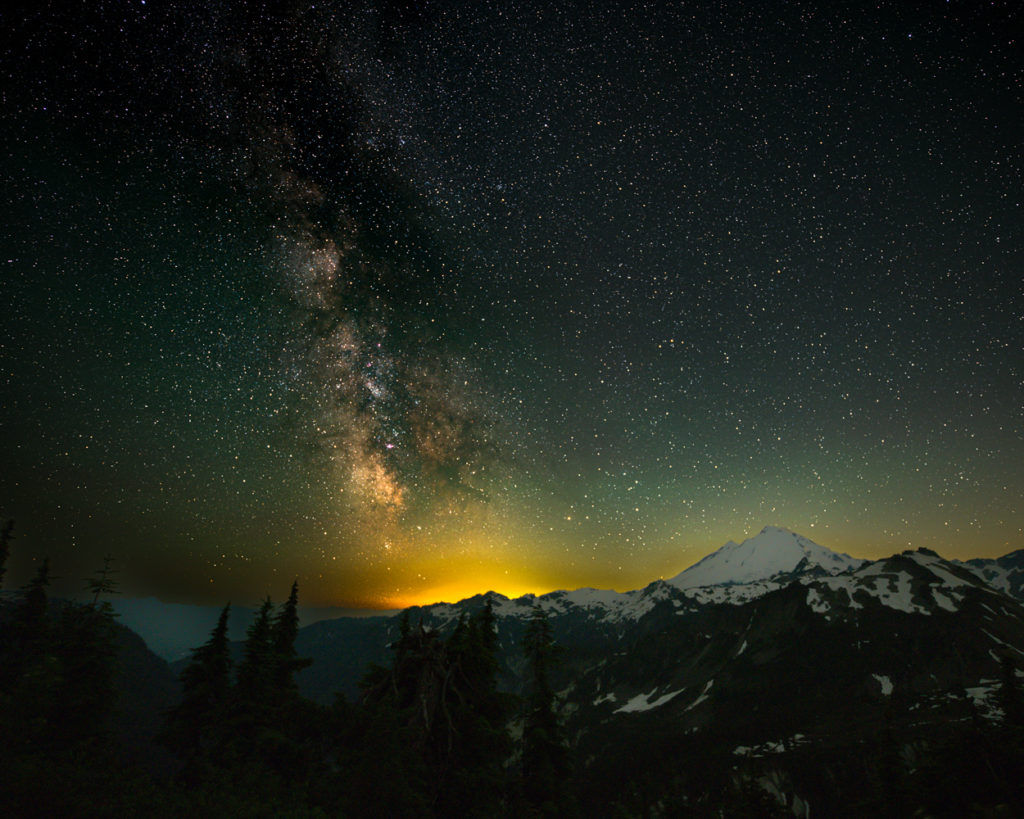 Milky Way and Mount Baker